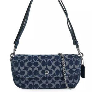 NWT ✅ COACH Brook Flap Chain Bag In Signature Denim #CAT60 ⭐ NWT